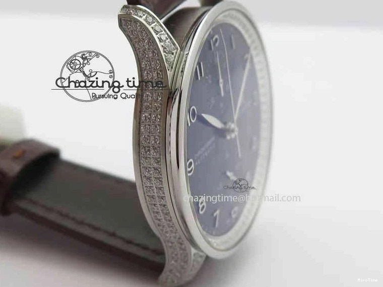 MIROTIME 0128 Unique Portuguese IW3714 Diam ZF V2 1:1 Best Edition Gray Dial On Brown Leather Strap A79350 (Slim Movement) 7250